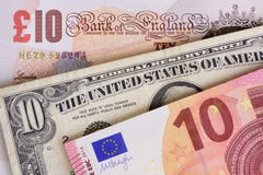 Banknoten in den verschiedenen Währungen Stockfotografie Banknoten in den verschiedenen Währungen Stockfotografie