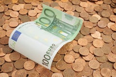 Banknotes of one hundred euros royalty free stock photography Banknotes of one hundred euros royalty free stock photography
