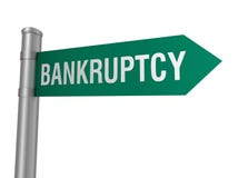 Bankruptcy road sign Royalty Free Stock Photography Bankruptcy road sign Royalty Free Stock Photography