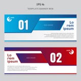 Banner web template layout abstract geometric red and blue color vector illustration Banner web template layout abstract geometric red and blue color vector illustration