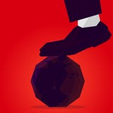Bannière de dictature Sur la planète la terre vient la chaussure du dictateur illustration stock Bannière de dictature Sur la planète la terre vient la chaussure du dictateur illustration stock