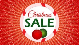Bannière de vente de Noël avec le fond rouge illustration de vecteur Bannière de vente de Noël avec le fond rouge illustration de vecteur