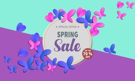 Bannière de vente de ressort illustration stock Bannière de vente de ressort illustration stock