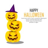 Bannière heureuse des textes de Halloween, vecteur illustration libre de droits Bannière heureuse des textes de Halloween, vecteur illustration libre de droits