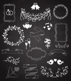 Bannières et rubans de tableau de mariage réglés illustration stock Bannières et rubans de tableau de mariage réglés illustration stock