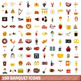 100 banquet icons set, flat style. 100 banquet icons set in flat style for any design vector illustration royalty free illustration 100 banquet icons set, flat style. 100 banquet icons set in flat style for any design vector illustration royalty free illustration
