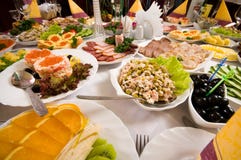 Banquet In Cafe. Stock Photos Banquet In Cafe. Stock Photos