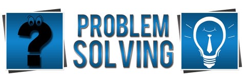 Baner för blått för problemlösning royaltyfri illustrationer Baner för blått för problemlösning royaltyfri illustrationer