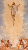 Banska Stiavnica - The Ascension of Christ fresco in the middle church of baroque calvary by Anton Schmidt from years 1745. Royalty Free Stock Photos Banska Stiavnica - The Ascension of Christ fresco in the middle church of baroque calvary by Anton Schmidt from years 1745. Royalty Free Stock Photos
