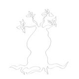 Baobab Zwart-witte Schets vector illustratie Baobab Zwart-witte Schets vector illustratie