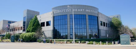 Baptist Hospital Heart Institute Wide vinkel, Memphis Tennessee arkivfoto Baptist Hospital Heart Institute Wide vinkel, Memphis Tennessee arkivfoto