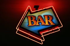 Bar Neon Lights Stock Images