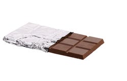 Bar Of Chocolate In Foil. Royalty Free Stock Photos