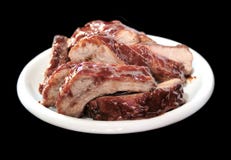 Barbecued baby back ribs