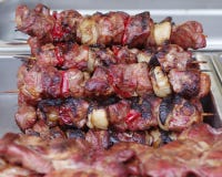 Barbecuing Skewers Kebab Close Up BBQ Stock Photography Barbecuing Skewers Kebab Close Up BBQ Stock Photography
