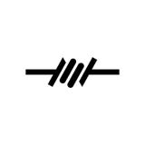 Barbed wire icon vector sign and symbol isolated on white background, Barbed wire logo concept vector illustration Barbed wire icon vector sign and symbol isolated on white background, Barbed wire logo concept vector illustration