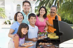 barbeque enjoying family barbeque enjoying family