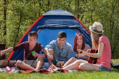 Barbeque Youth On A Camping Stock Photography Barbeque Youth On A Camping Stock Photography