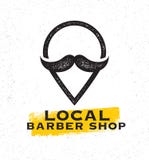 Barber Shop Creative Sign Concept locale sur le fond souillé approximatif illustration stock Barber Shop Creative Sign Concept locale sur le fond souillé approximatif illustration stock