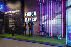 Official store of football club Barcelona Forca Barca, sport shop