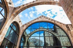 Barcelona Hiszpania, Kwiecień, - 17, 2016: Morski Denny muzeum obrazy royalty free Barcelona Hiszpania, Kwiecień, - 17, 2016: Morski Denny muzeum obrazy royalty free