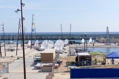 Maritime sailing club in the port of the Forum in Barcelona