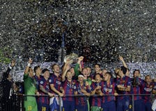 Barcelona wins Champions League Final royalty free stock photo Barcelona wins Champions League Final royalty free stock photo