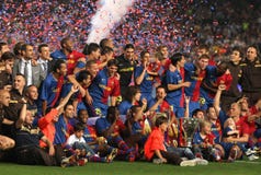 barcelona świętuje fc losu angeles liga drużyny
