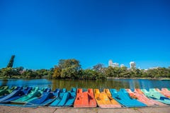 Barche sul legno di Palermo a Buenos Aires, Argentina immagine stock libera da diritti Barche sul legno di Palermo a Buenos Aires, Argentina immagine stock libera da diritti