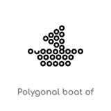 barco poligonal del esquema del peque?o icono del vector de los tri?ngulos l?nea simple negra aislada ejemplo del elemento del co stock de ilustración barco poligonal del esquema del peque?o icono del vector de los tri?ngulos l?nea simple negra aislada ejemplo del elemento del co stock de ilustración