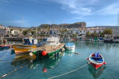 Barcos de pesca Puerto de Mogan Gran Canaria Spain imagens de stock Barcos de pesca Puerto de Mogan Gran Canaria Spain imagens de stock
