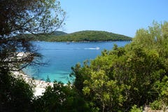 Barcos en la bahía de Sivota imágenes de archivo libres de regalías Barcos en la bahía de Sivota imágenes de archivo libres de regalías