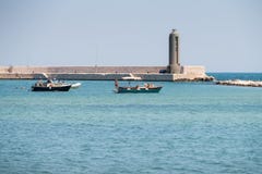 BARI, ITALY - JULY 11,2018, Panoramic view of Bari seafront with pleasure boats, Apulia, Italy stock image BARI, ITALY - JULY 11,2018, Panoramic view of Bari seafront with pleasure boats, Apulia, Italy stock image
