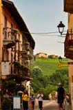 Barolo, province of Cuneo, Piedmont, Italy. July 2018. The alleys of the old town stock images Barolo, province of Cuneo, Piedmont, Italy. July 2018. The alleys of the old town stock images