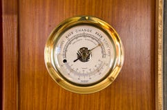 Barometer Thermometer Weather Station On Wood Stock Images Barometer Thermometer Weather Station On Wood Stock Images