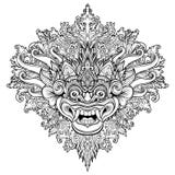 Barong. Traditional ritual Balinese mask. Vector decorative orna Stock Photography Barong. Traditional ritual Balinese mask. Vector decorative orna Stock Photography