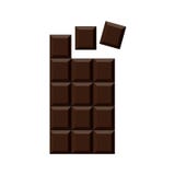 Barra de chocolate aislada en el fondo blanco stock de ilustración Barra de chocolate aislada en el fondo blanco stock de ilustración
