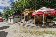 Barre sur le lac Image libre de droits
