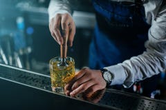 Bartender professionally working stock photo Bartender professionally working stock photo