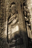 Bas-hulp de ruïnes van Angkor Wat, Kambodja stock fotografie Bas-hulp de ruïnes van Angkor Wat, Kambodja stock fotografie