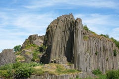 Basalt rock Panska skala near Kamenicky Senov, Czech Republic Royalty Free Stock Photography Basalt rock Panska skala near Kamenicky Senov, Czech Republic Royalty Free Stock Photography