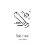 baseball icon vector from men item collection. Thin line baseball outline icon vector illustration. Outline, thin line baseball vector illustration baseball icon vector from men item collection. Thin line baseball outline icon vector illustration. Outline, thin line baseball vector illustration