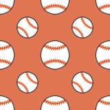 Baseball, softball sport game vector seamless pattern, background with line icons of balls. Linear signs for Royalty Free Stock Images Baseball, softball sport game vector seamless pattern, background with line icons of balls. Linear signs for Royalty Free Stock Images
