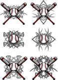 Baseball-/Softball-Stammes- vektorbilder lizenzfreie abbildung Baseball-/Softball-Stammes- vektorbilder lizenzfreie abbildung