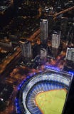 Baseball stadium with skyscrapers stock image Baseball stadium with skyscrapers stock image