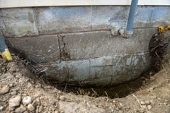 Free Basement Foundation Crack, Water Leak, Seepage Stock Photography - 196914422