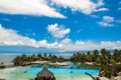 Baseny Hotelowy Międzykontynentalny Papeete obrazy stock Baseny Hotelowy Międzykontynentalny Papeete obrazy stock