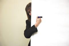 Bashful businesswoman Royalty Free Stock Photos Bashful businesswoman Royalty Free Stock Photos
