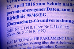 Basic Data Protection Act Legal text as public EU law with emphasis on Article 6 Consent and justification without copyright to cl royalty free stock image Basic Data Protection Act Legal text as public EU law with emphasis on Article 6 Consent and justification without copyright to cl royalty free stock image