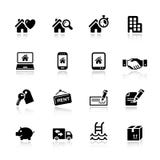 Basic - Real estate icons royalty free illustration Basic - Real estate icons royalty free illustration